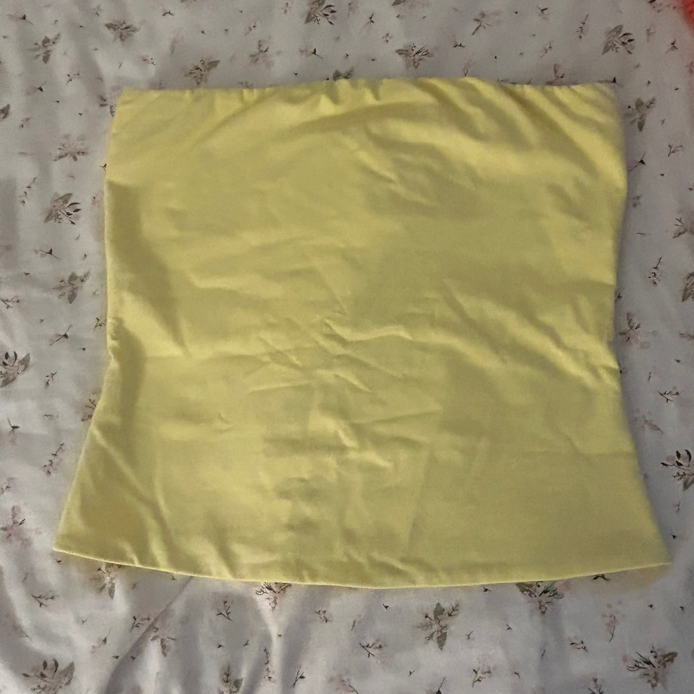 Demetria collection beginning boutique yellow tube top